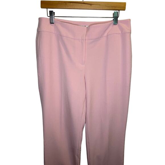 Kasper Harlow Stretch Crepe Dress Pants Women’s 8 Pink NWT Slim Straight Leg - Picture 5 of 13